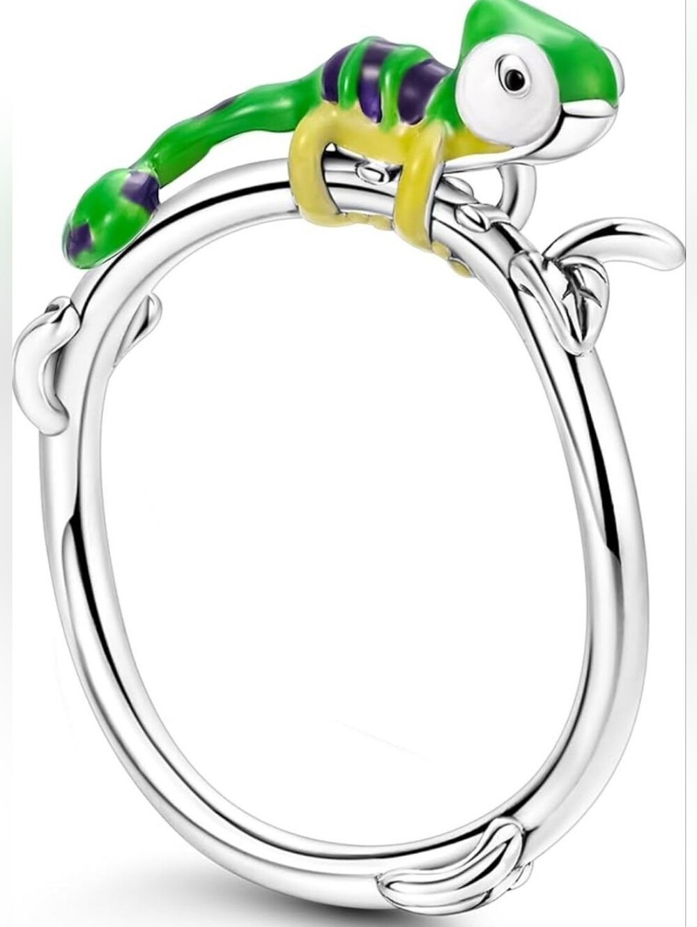 Dainty Chameleon Ring in 925 Sterling Silver | 5A Cubic Zirconia